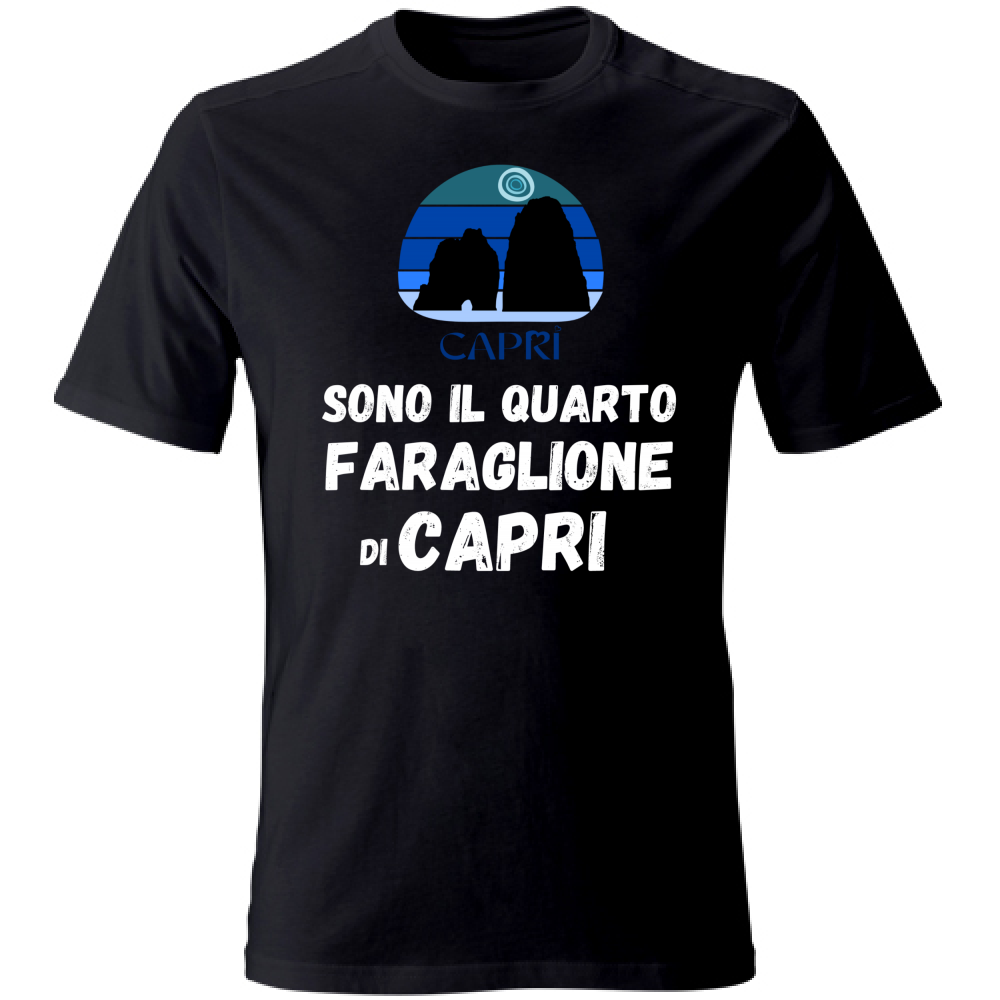 T-Shirt Unisex SONO IL QUARTO FARAGLIONE DI CAPRI SCRITTA BIANCA