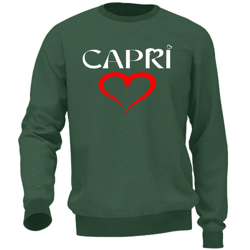 Felpa Unisex CUORE CAPRI ROSSO