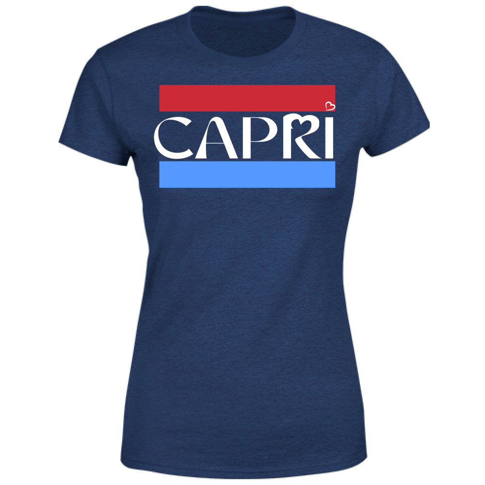 Women's T-Shirt CAPRI BAND RED BLUE WHITE