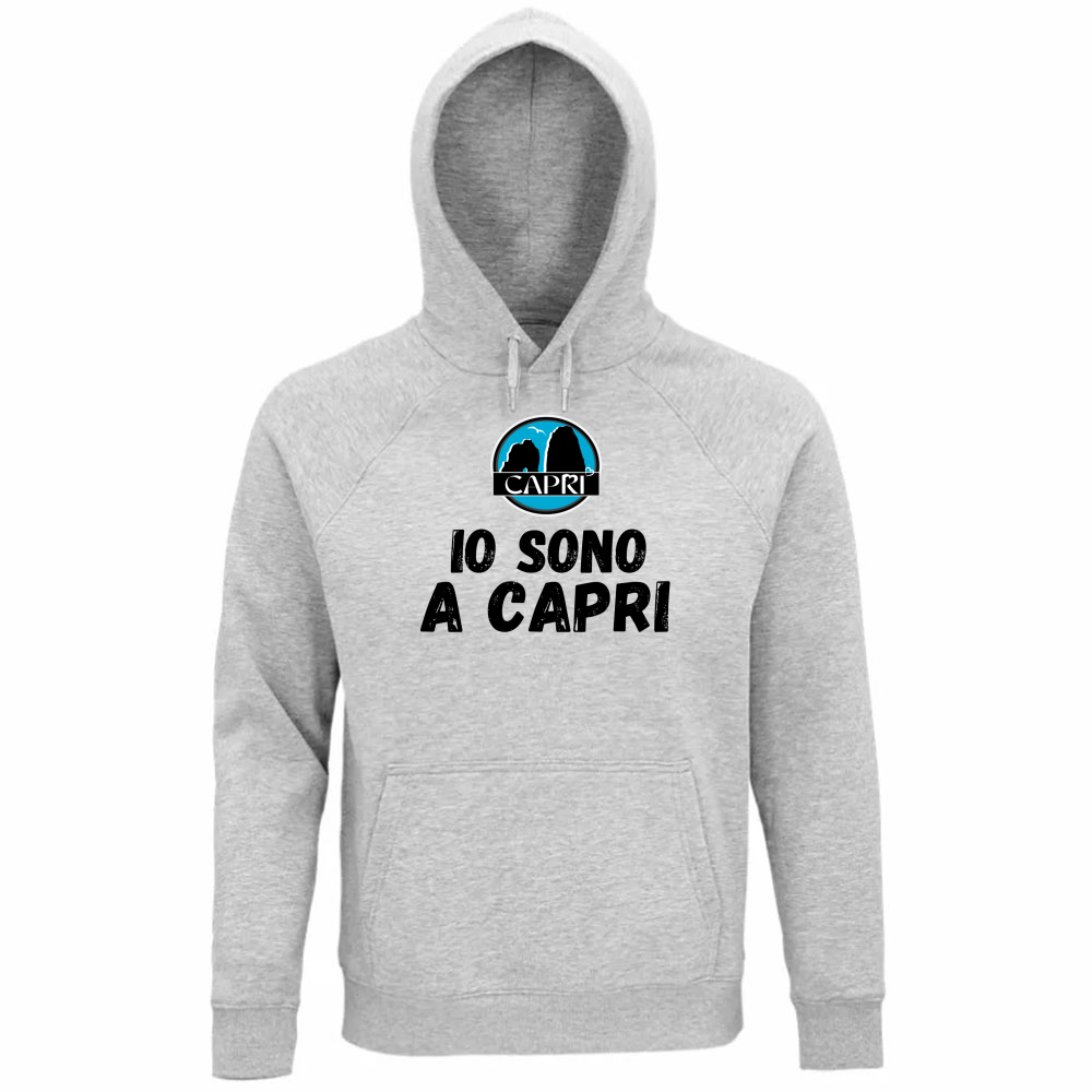 Unisex Organic Hoodie I AM IN CAPRI BLACK WRITING