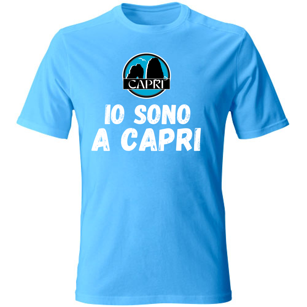 T-Shirt Kids I AM IN CAPRI WHITE WRITING