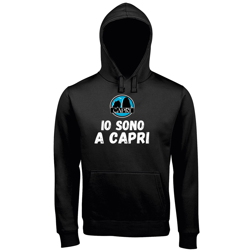 Premium Men's Hoodie I AM IN CAPRI WHITE WRITING