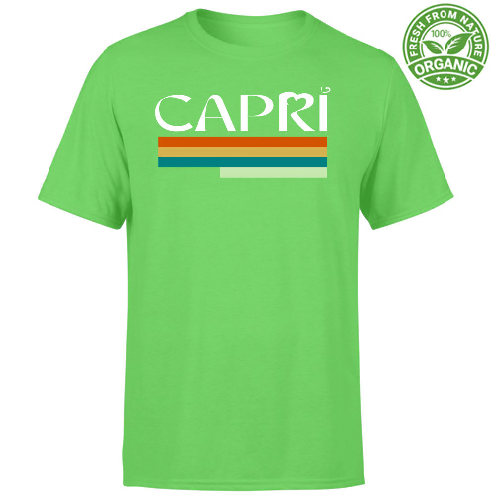T-Shirt Bambino Organic CAPRI TECNICOLOR SCRITTA BIANCA