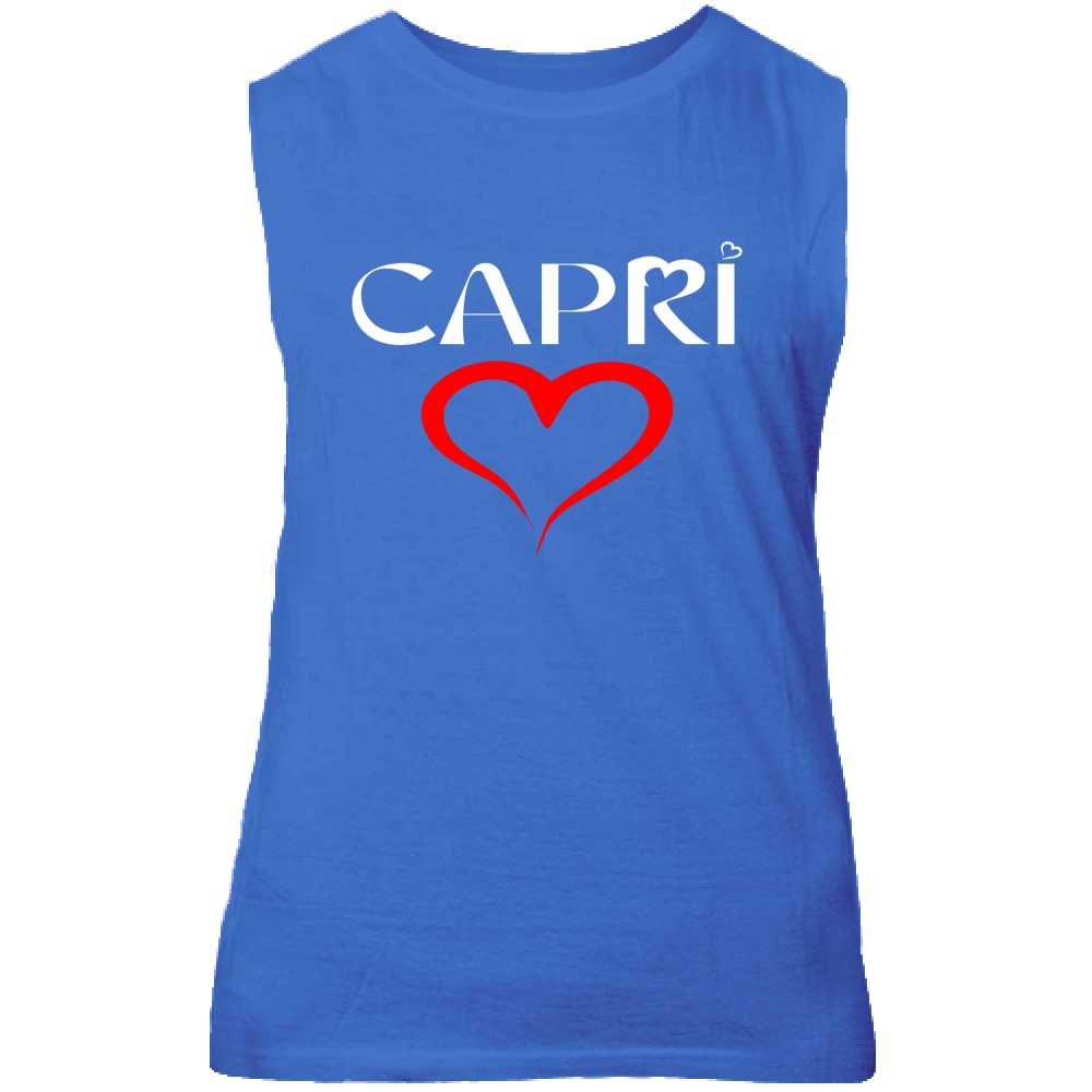 Unisex Tank Top HEART CAPRI RED