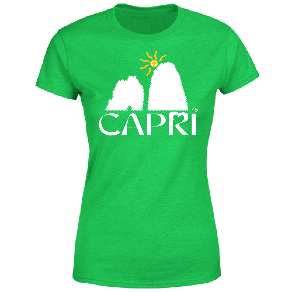 T-Shirt Donna CAPRI HAPPY FARAGLIONI WHITE