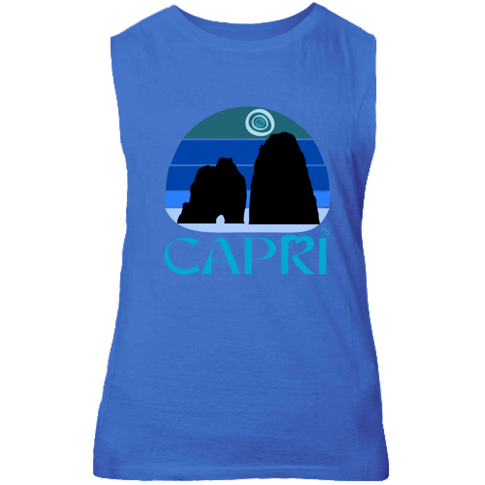 Canotta Unisex CAPRI VINTAGE TRAMONTO AZZURRATO