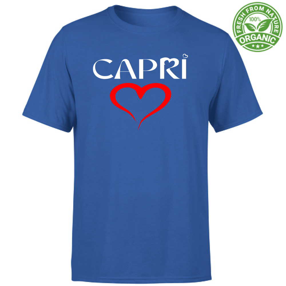 Organic T-Shirt Kids HEART CAPRI RED