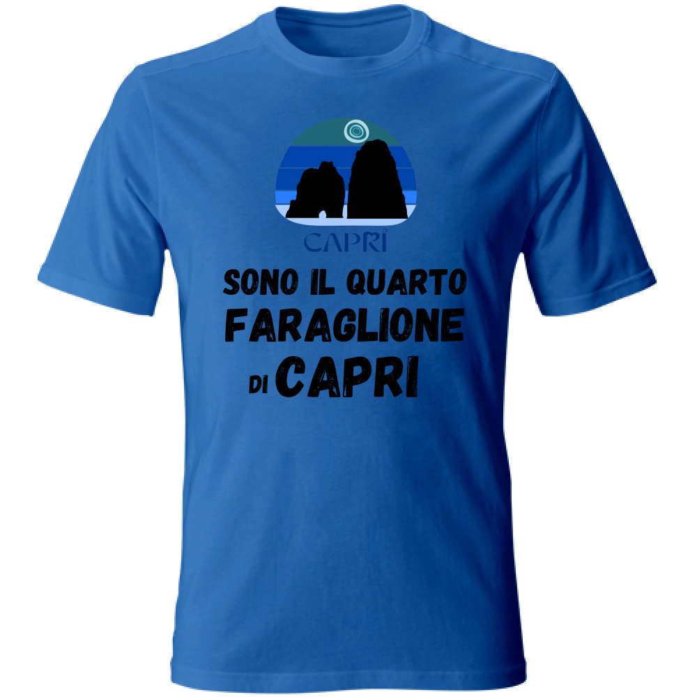 T-Shirt Unisex SONO IL QUARTO FARAGLIONE DI CAPRI SCRITTA NERA