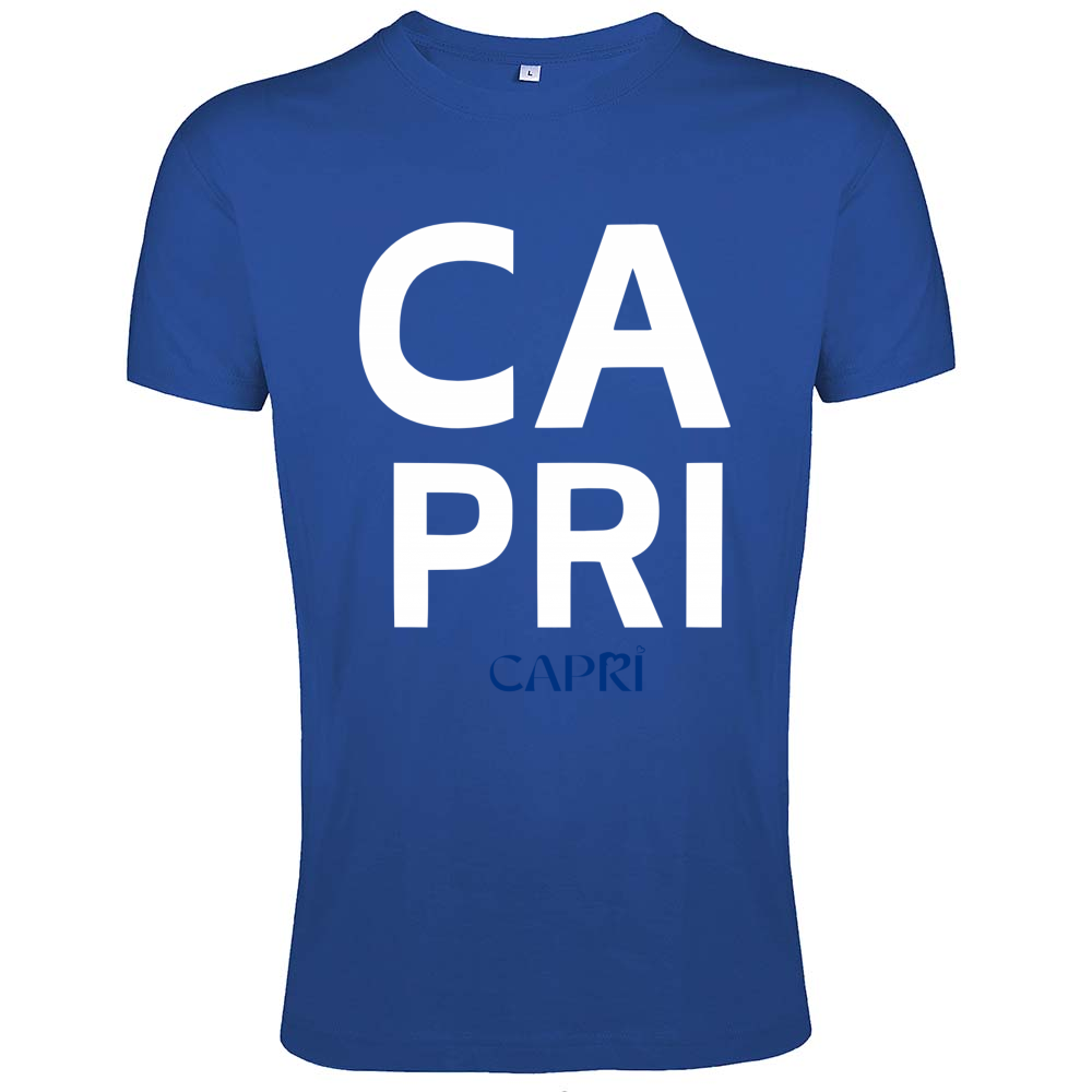 T-Shirt Men Fit CAPRI DESIGN SCRITTA BIANCA