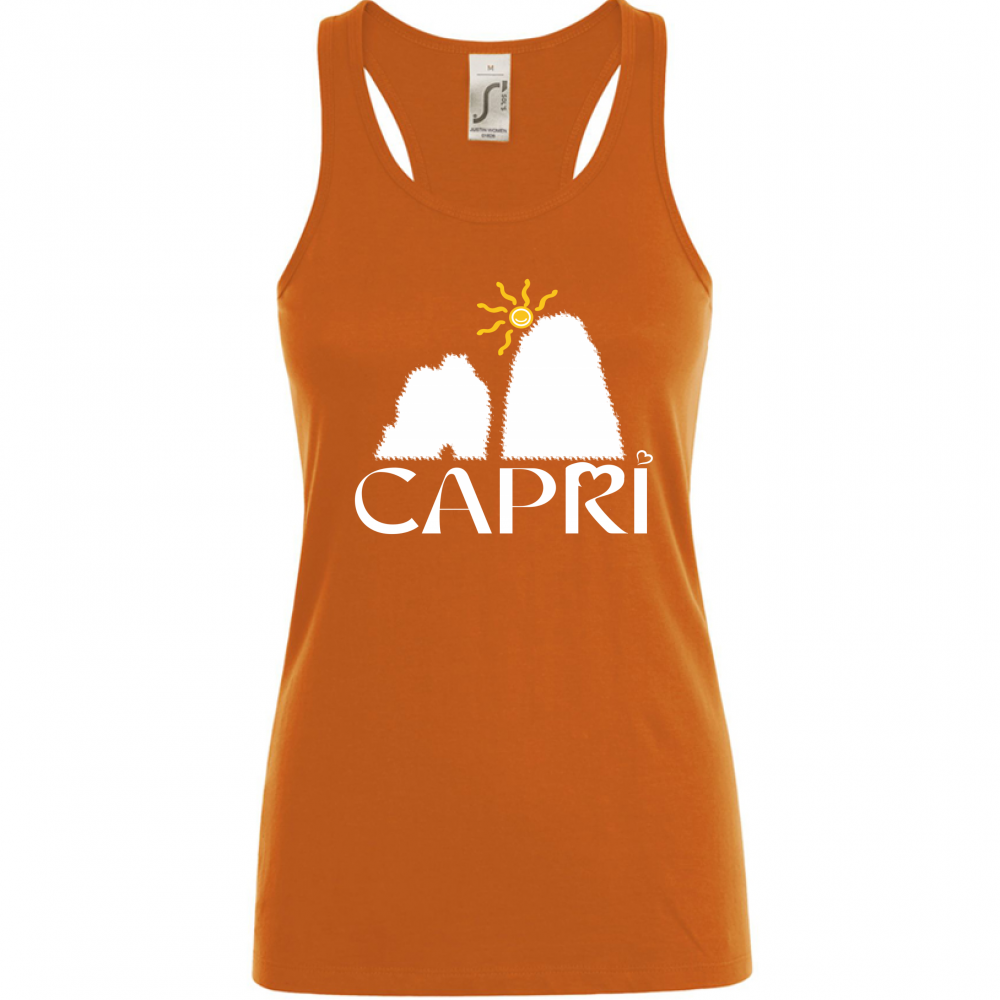 Canotta Donna CAPRI HAPPY FARAGLIONI WHITE