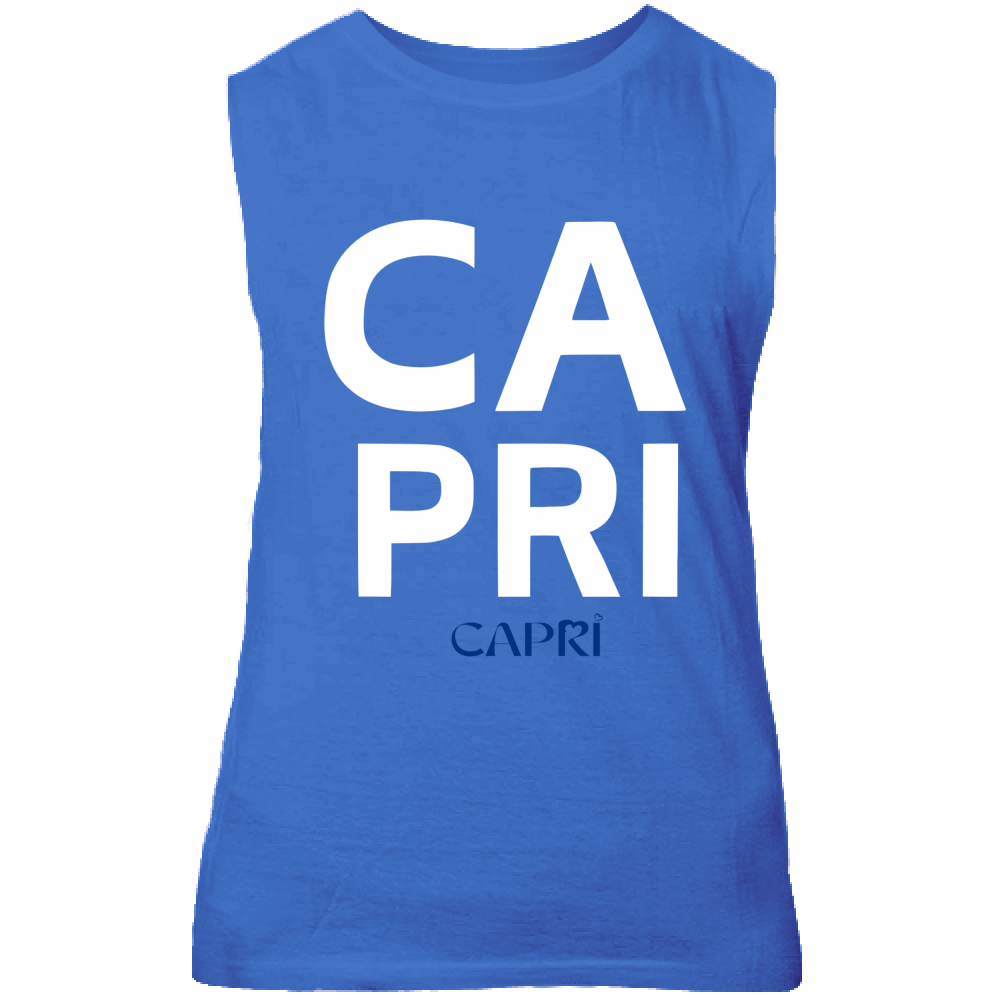 Canotta Unisex CAPRI DESIGN SCRITTA BIANCA