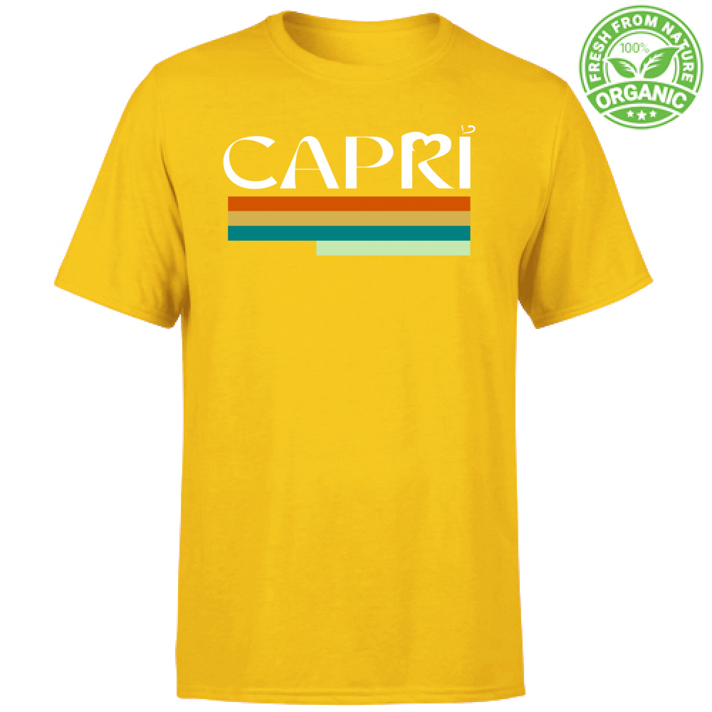 T-Shirt Bambino Organic CAPRI TECNICOLOR SCRITTA BIANCA