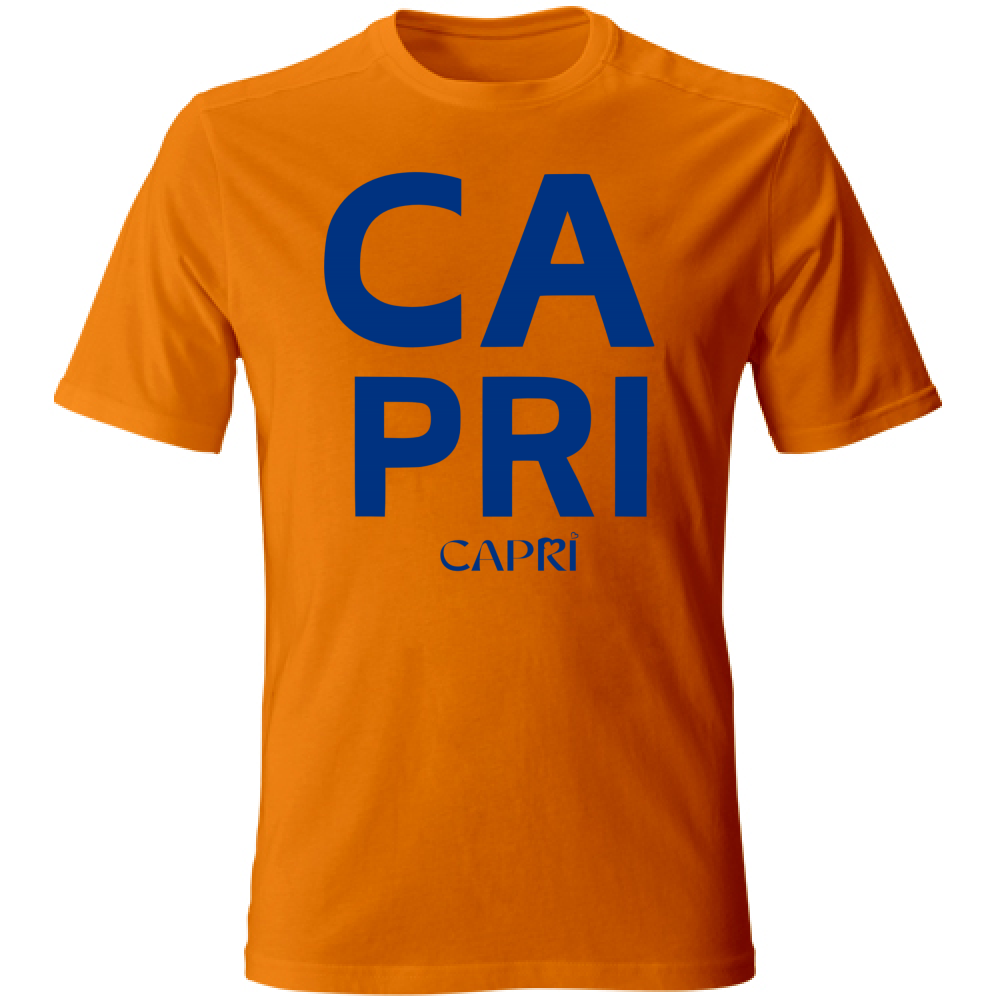 T-Shirt Unisex CAPRI DESIGN SCRITTA BLUE
