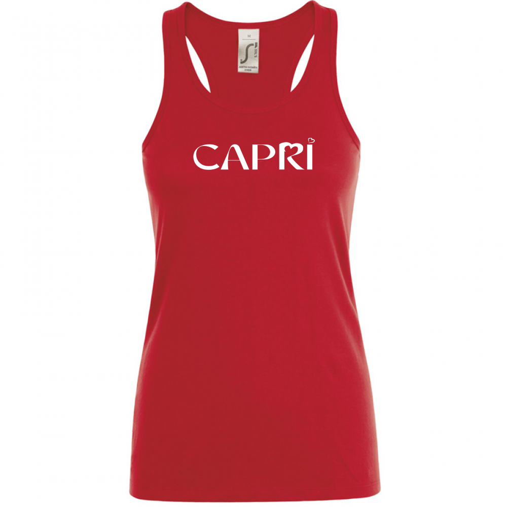 Canotta Donna CAPRI MINIMAL SCRITTA BIANCA