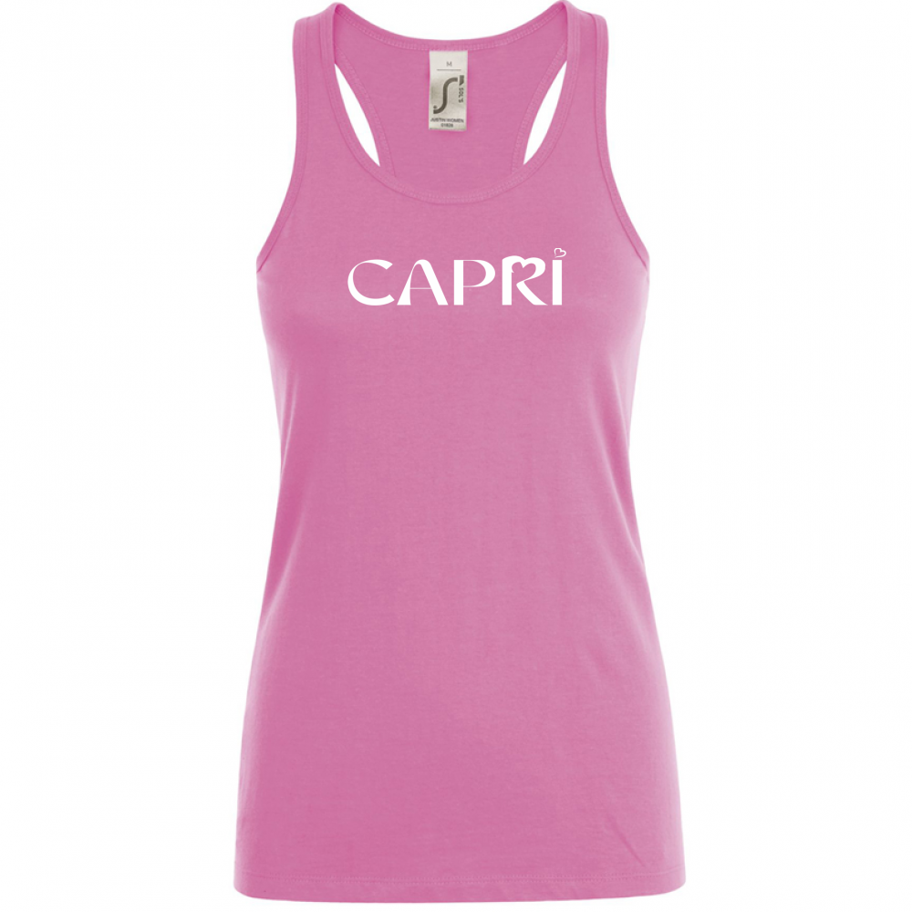 Canotta Donna CAPRI MINIMAL SCRITTA BIANCA