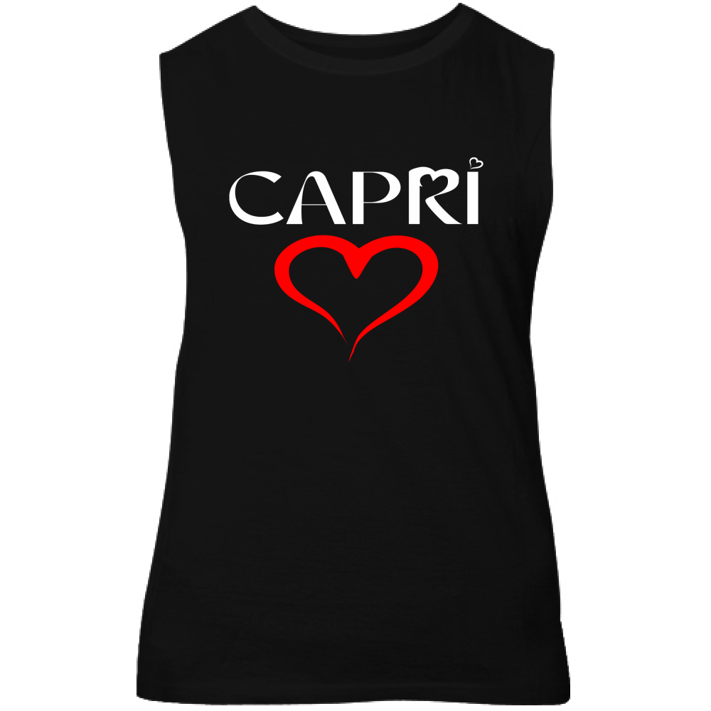 Unisex Tank Top HEART CAPRI RED