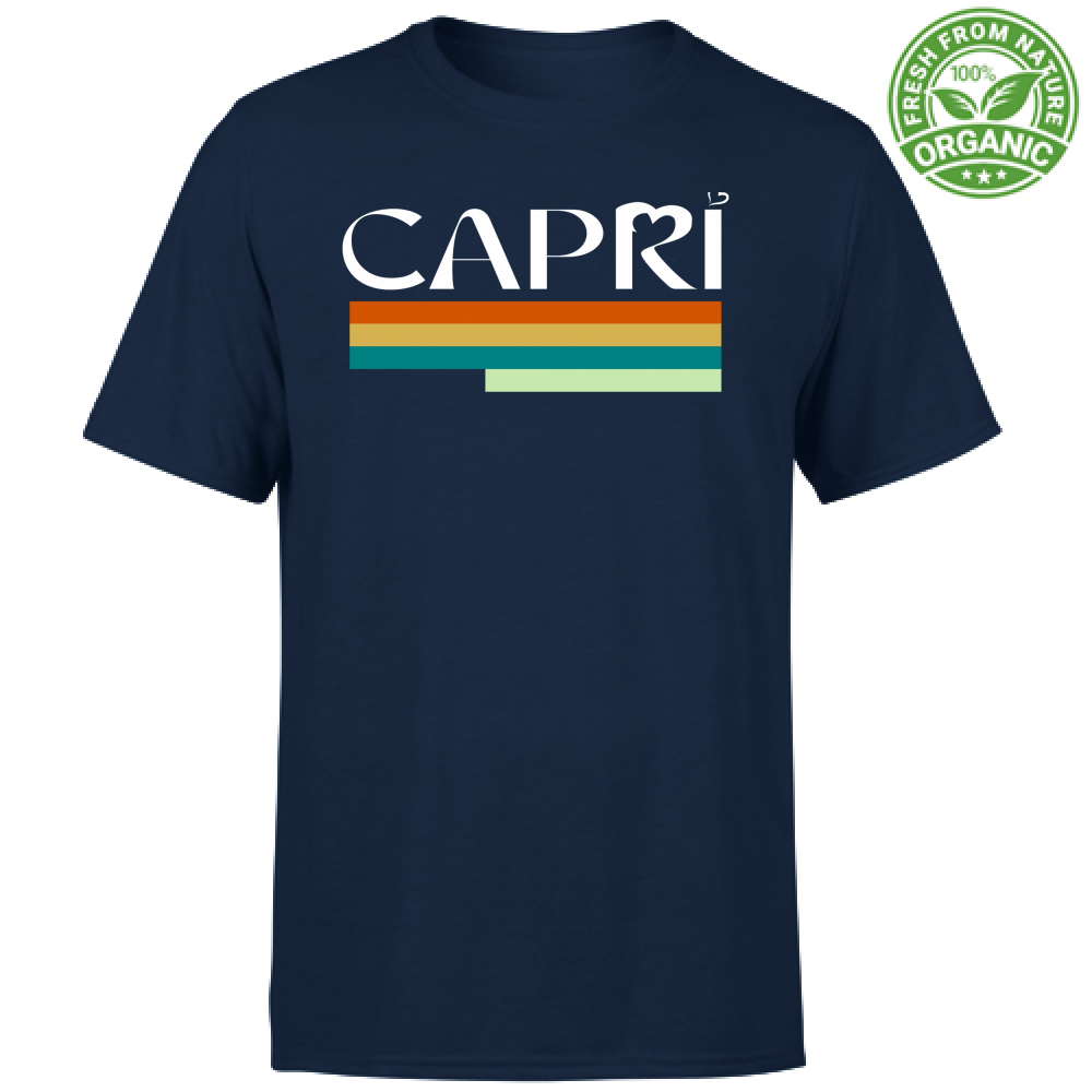 T-Shirt Unisex Organic CAPRI TECHNICOLOR WHITE WRITING
