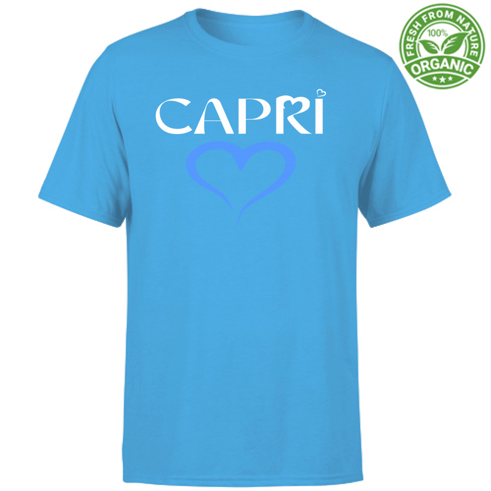 Unisex Organic T-Shirt CAPRI BLUE HEART