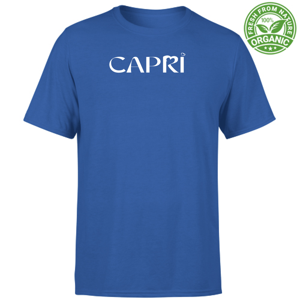 T-Shirt Bambino Organic CAPRI MINIMAL SCRITTA BIANCA