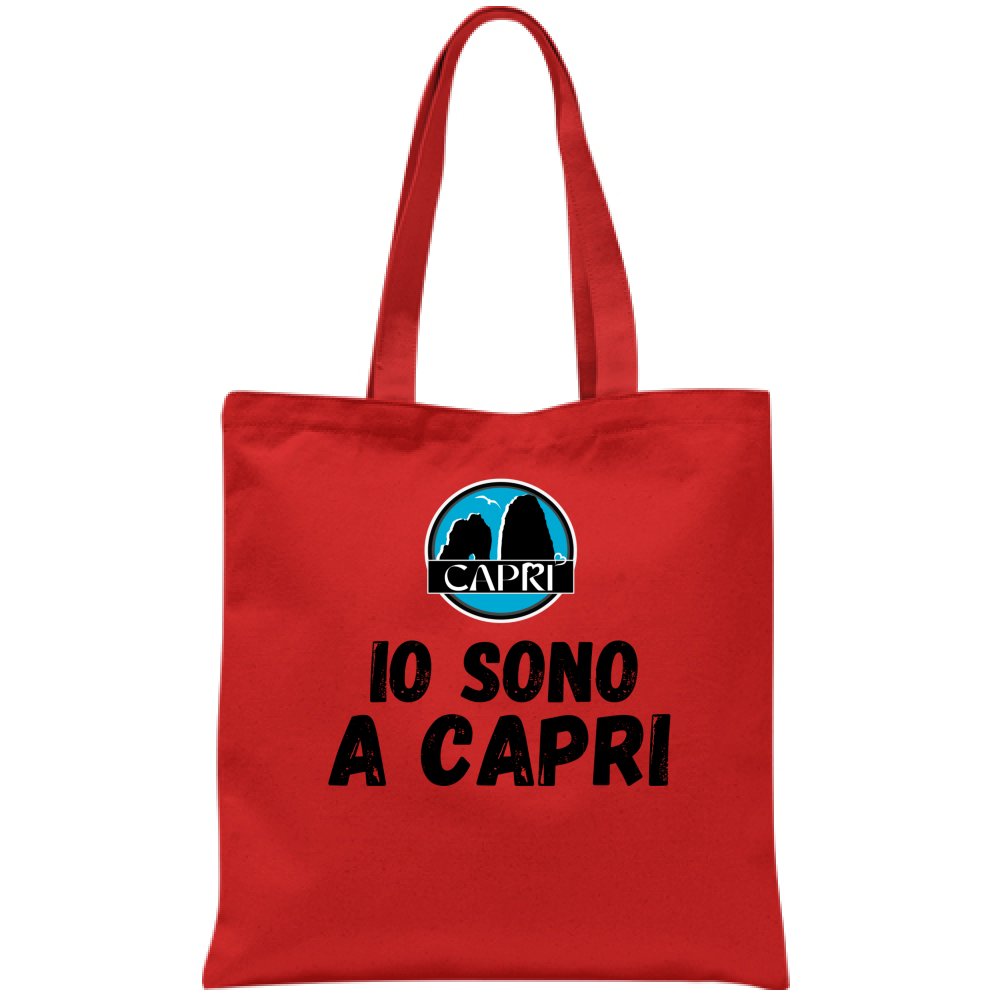 I AM IN CAPRI BLACK WRITING bag