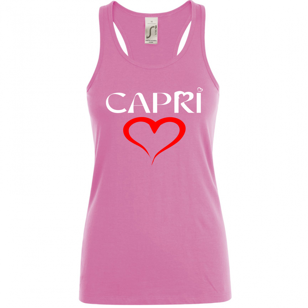 Canotta Donna CUORE CAPRI ROSSO