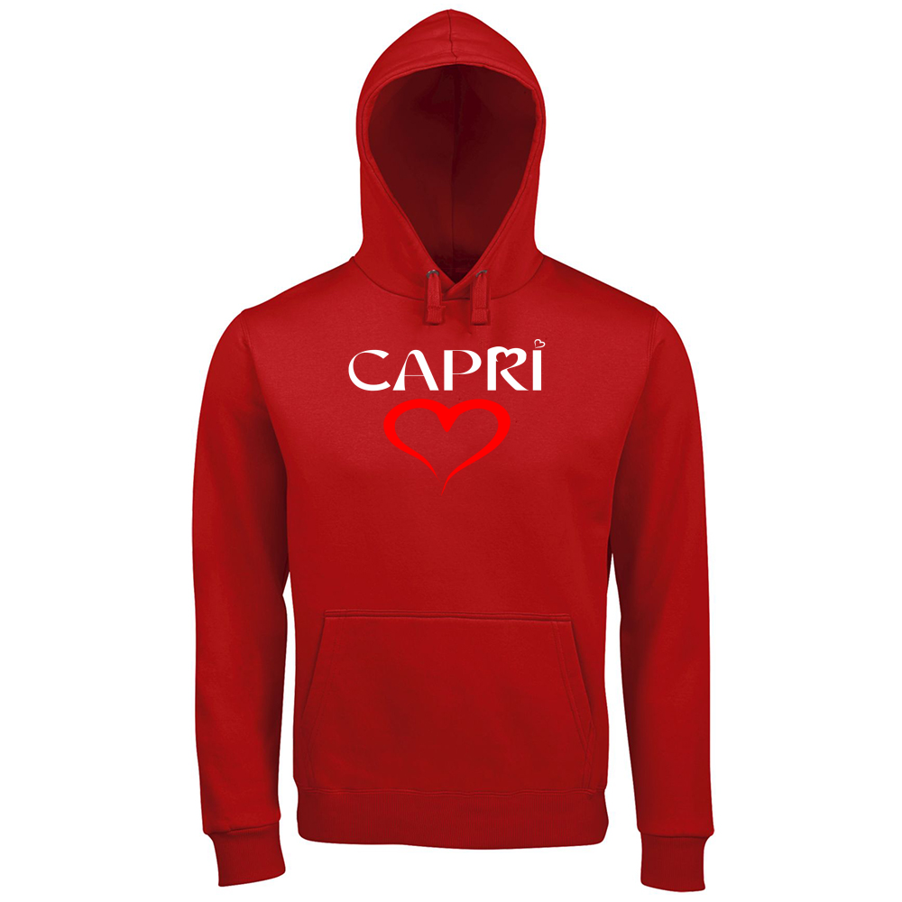 Premium Men's Hoodie CAPRI HEART RED