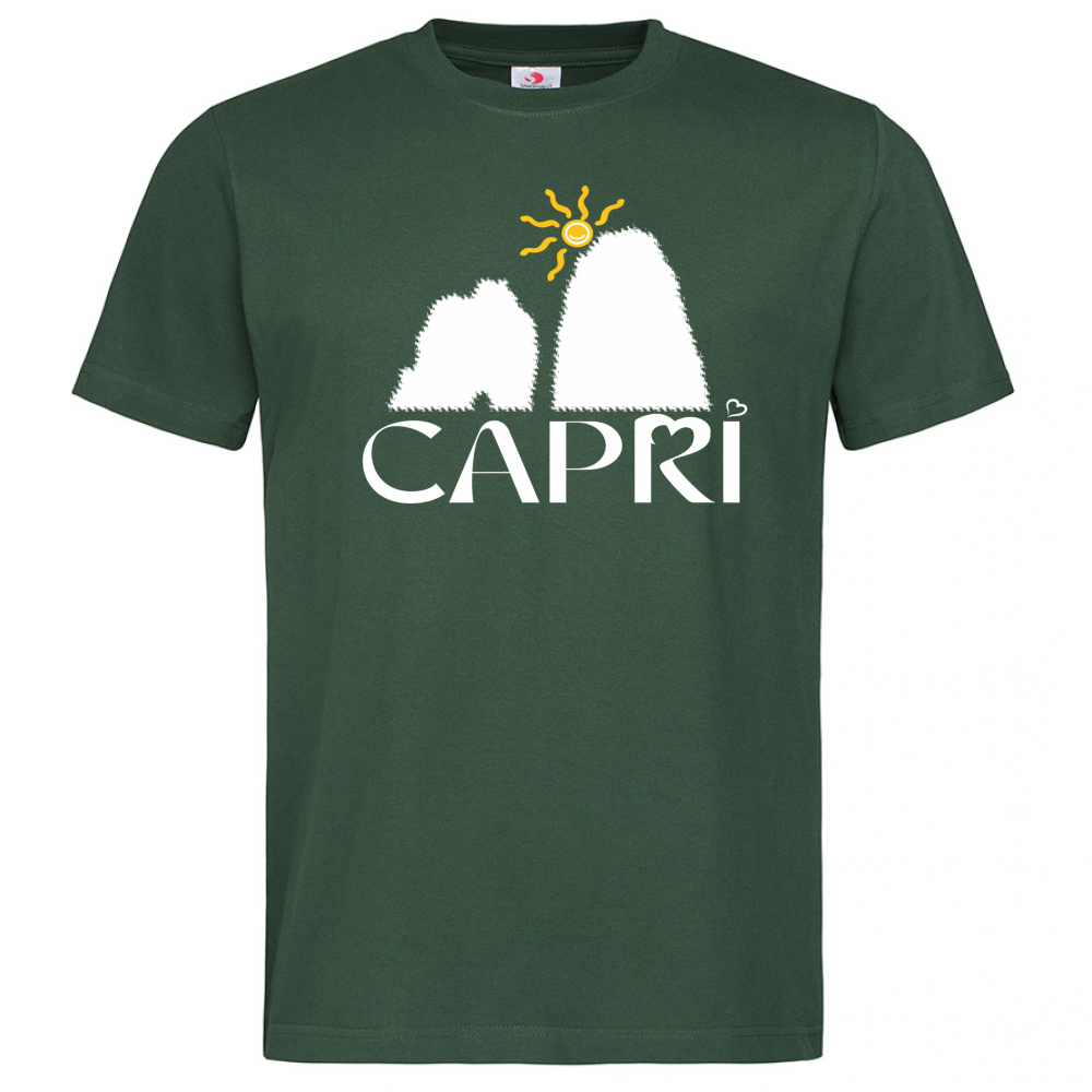 T-Shirt Men Premium CAPRI HAPPY FARAGLIONI WHITE