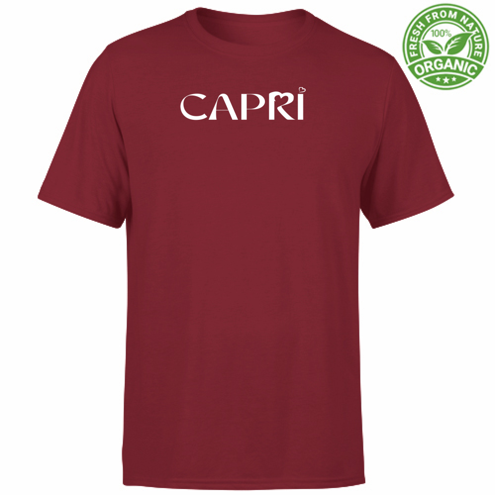 T-Shirt Unisex Organic CAPRI MINIMAL WHITE WRITING
