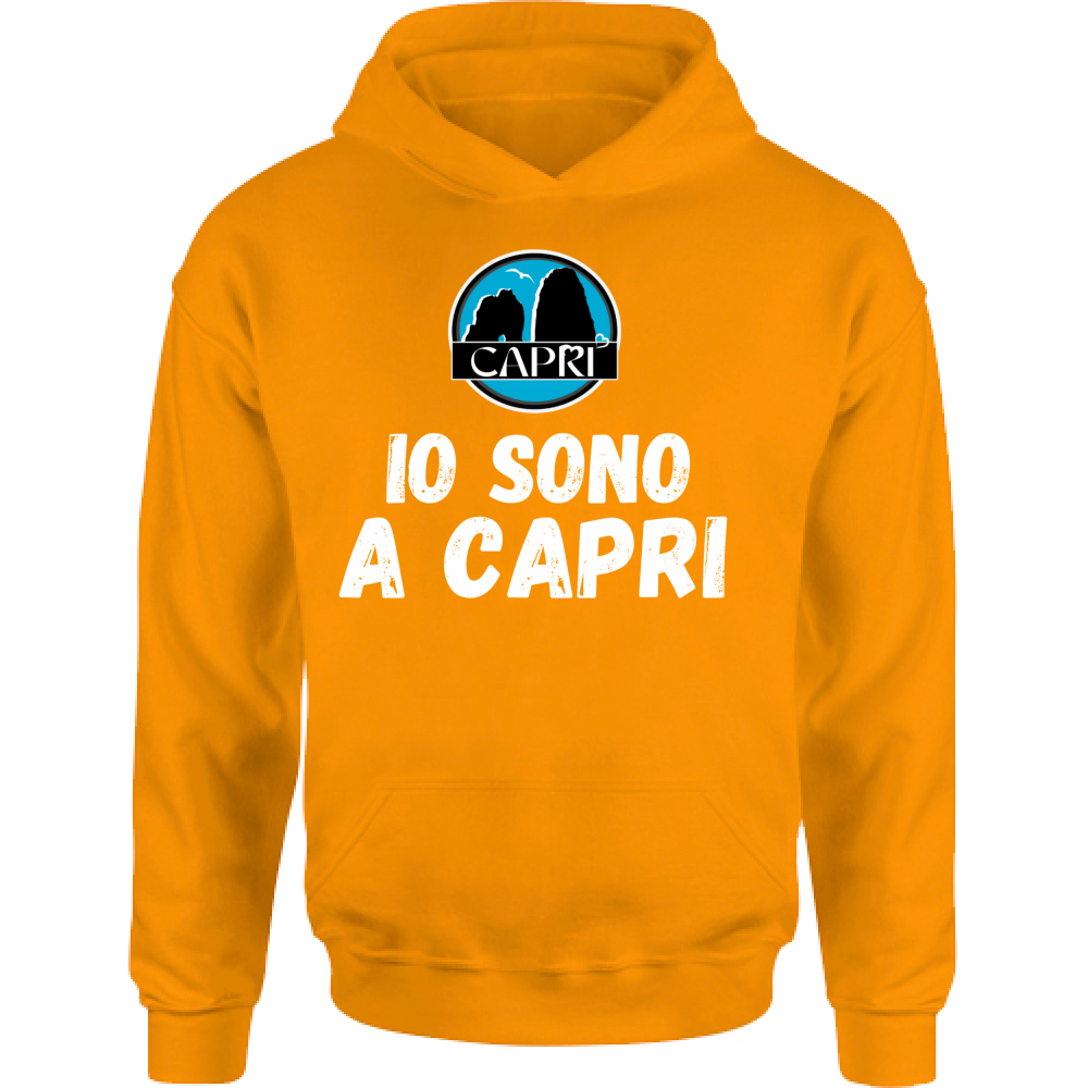 Kids Hoodie I AM IN CAPRI WHITE WRITING