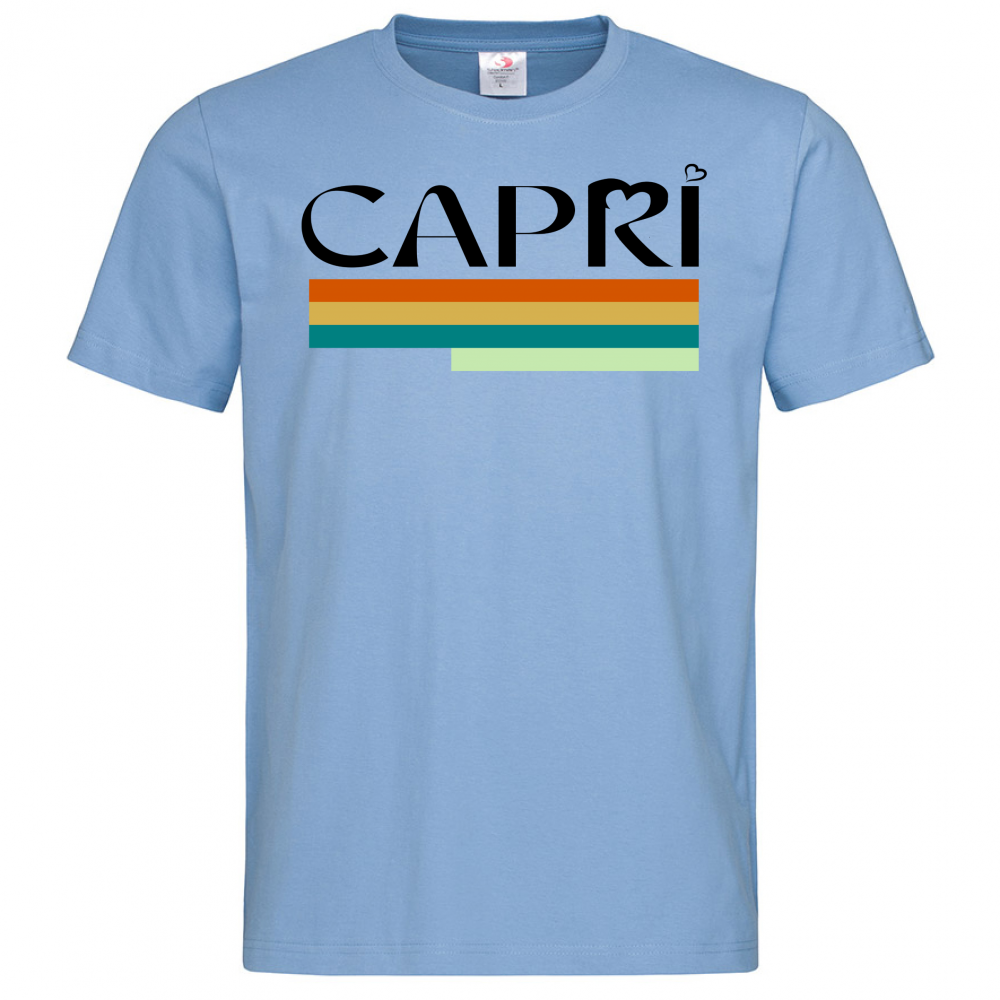 T-Shirt Men Premium CAPRI TECNICOLOR SCRITTA NERA