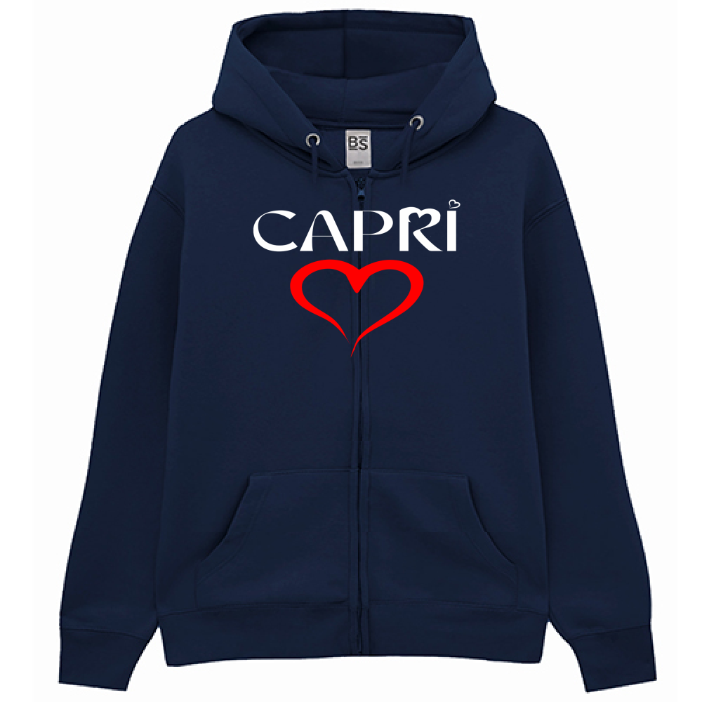 Premium Hoodie Zip HEART CAPRI RED