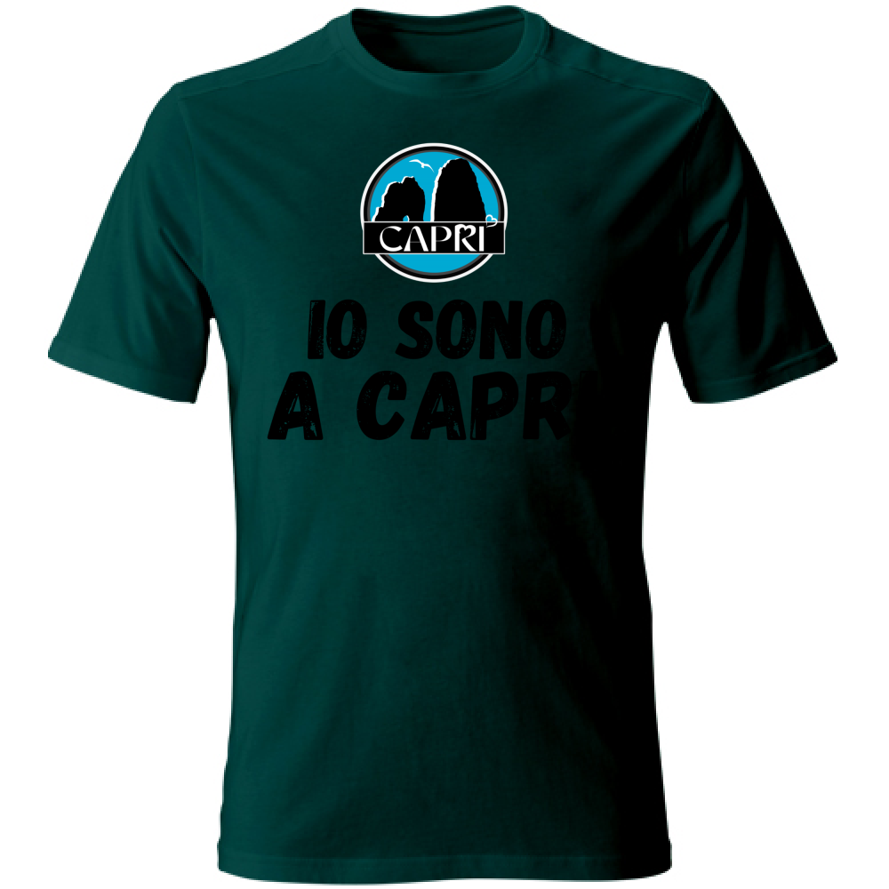 T-Shirt Unisex IO SONO A CAPRI SCRITTA NERA