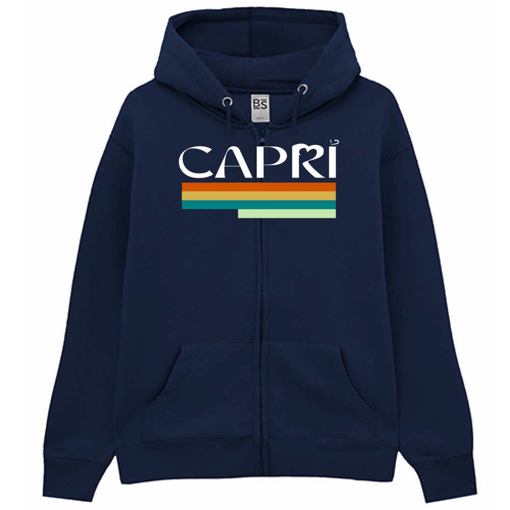 Premium Hoodie Zip CAPRI TECHNICOLOR WHITE WRITING