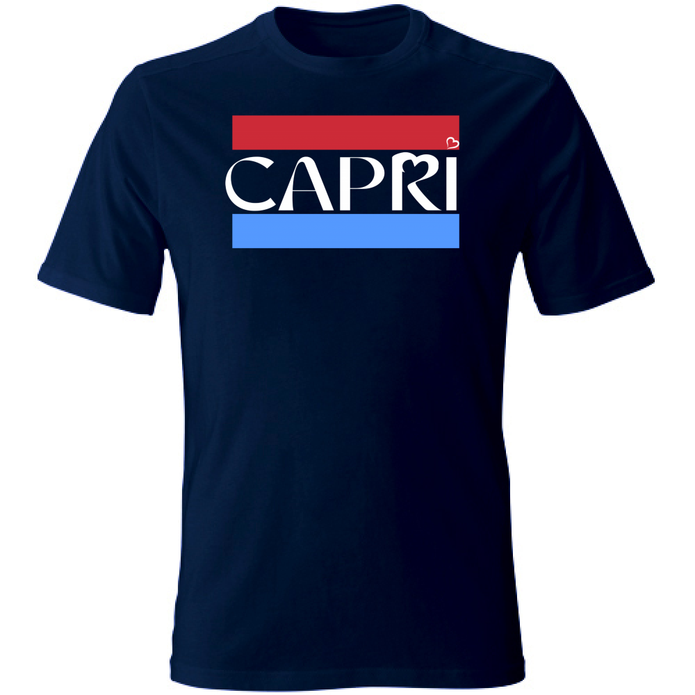 Unisex Large T-Shirt CAPRI BAND RED BLUE WHITE