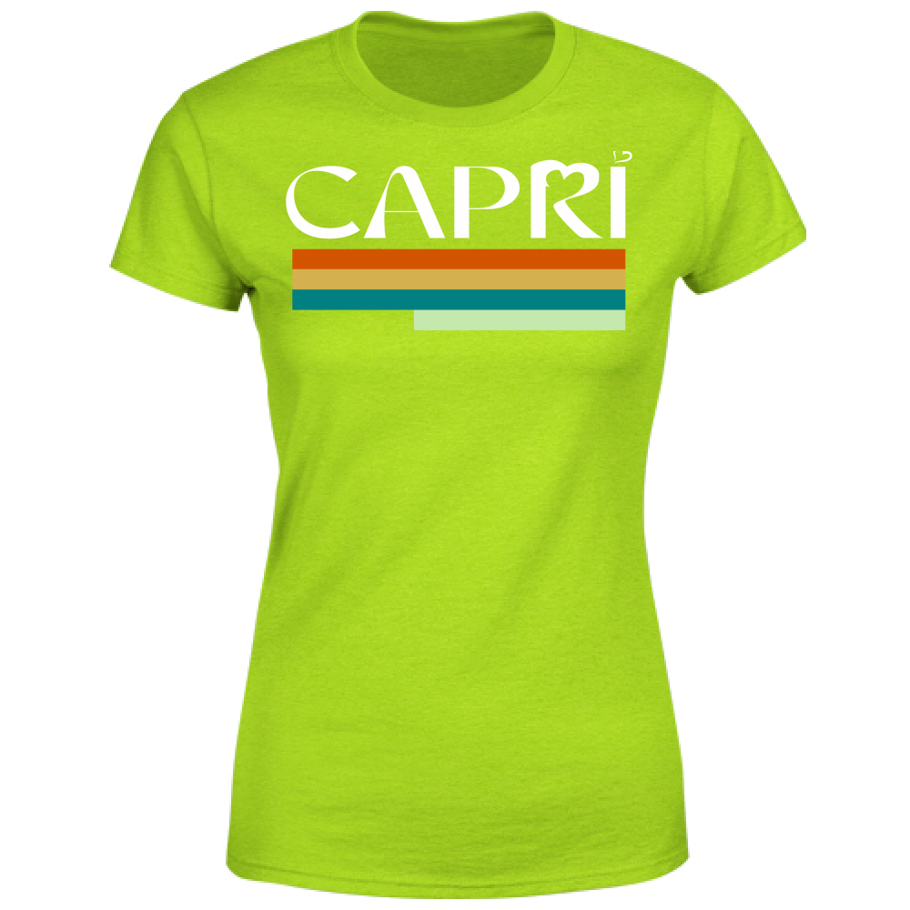 Women's T-Shirt CAPRI TECHNICOLOR WHITE WRITING