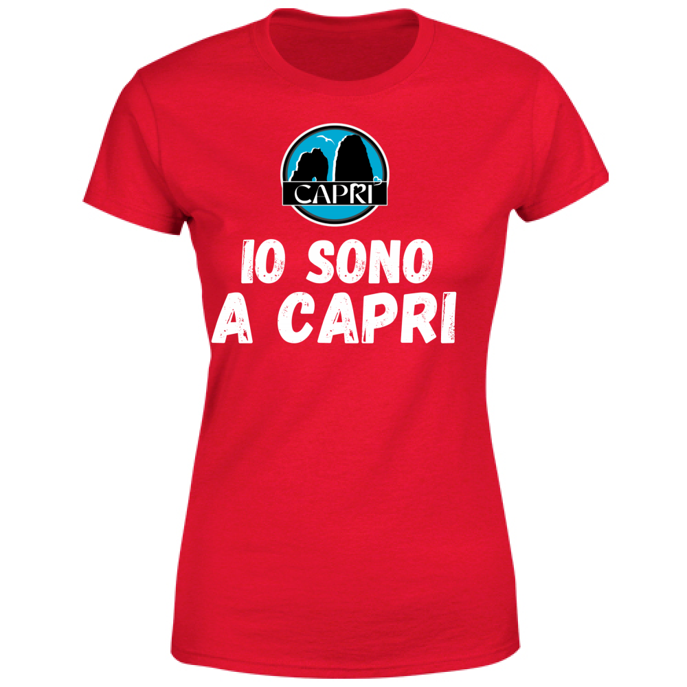 Women's T-Shirt I AM IN CAPRI WHITE WRITING