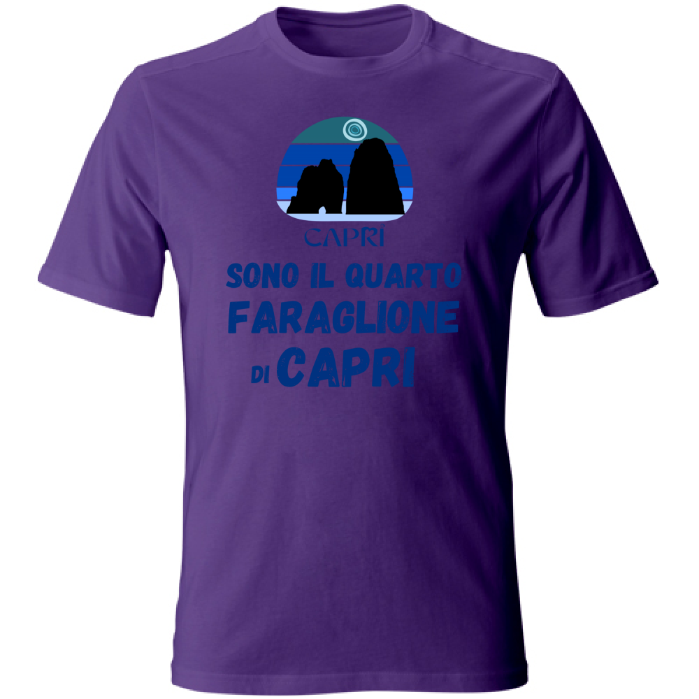 T-Shirt Bambino SONO IL QUARTO FARAGLIONE DI CAPRI SCRITTA BLUE