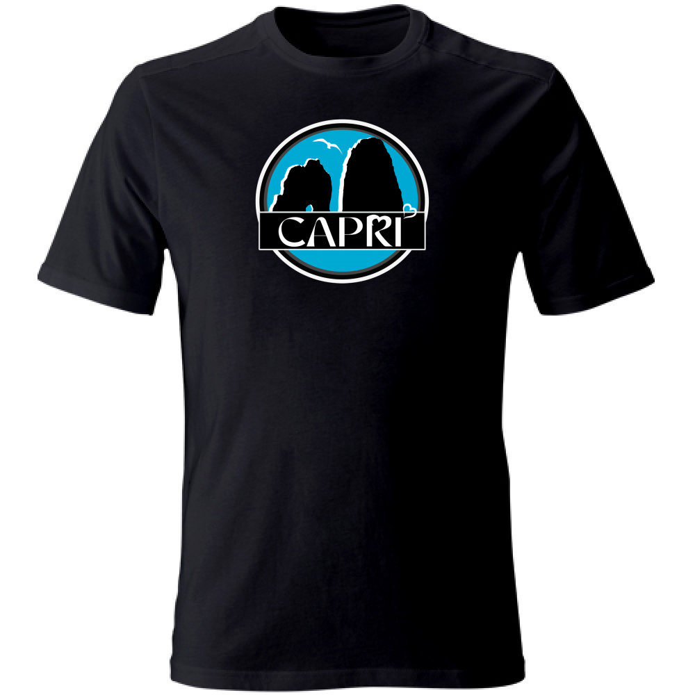 T-Shirt Unisex Large CAPRI CERCHIO MAGICO CON  FARAGLIONI