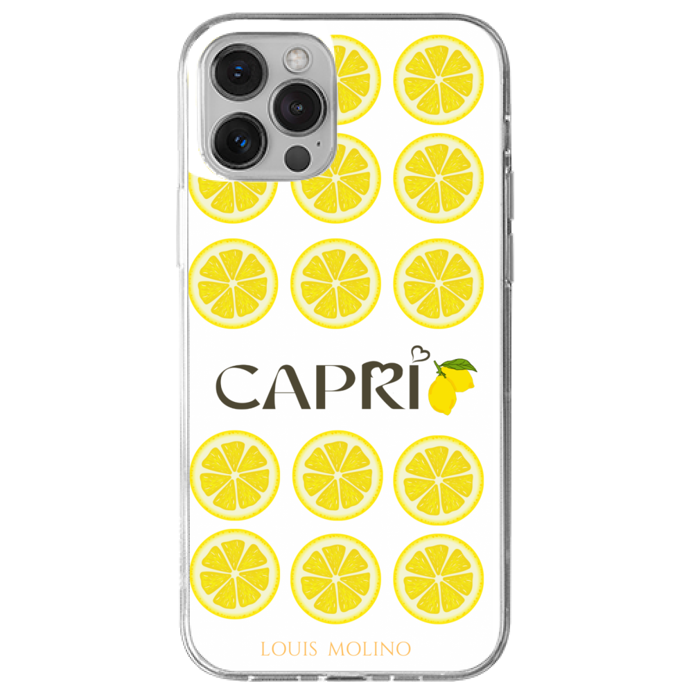 Rubber Cover iPhone 12 LEMONS SLICE CAPRI