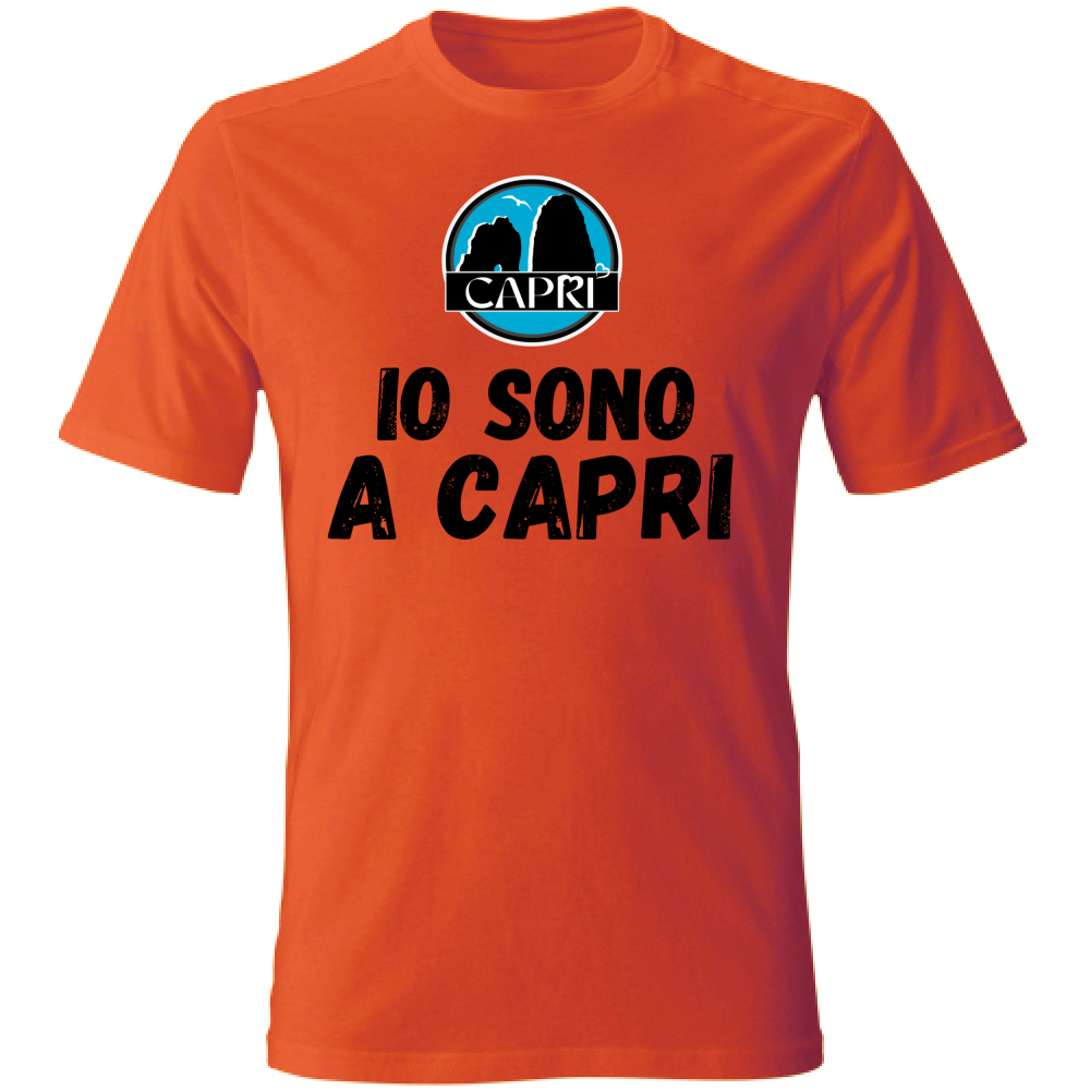T-Shirt Unisex IO SONO A CAPRI SCRITTA NERA