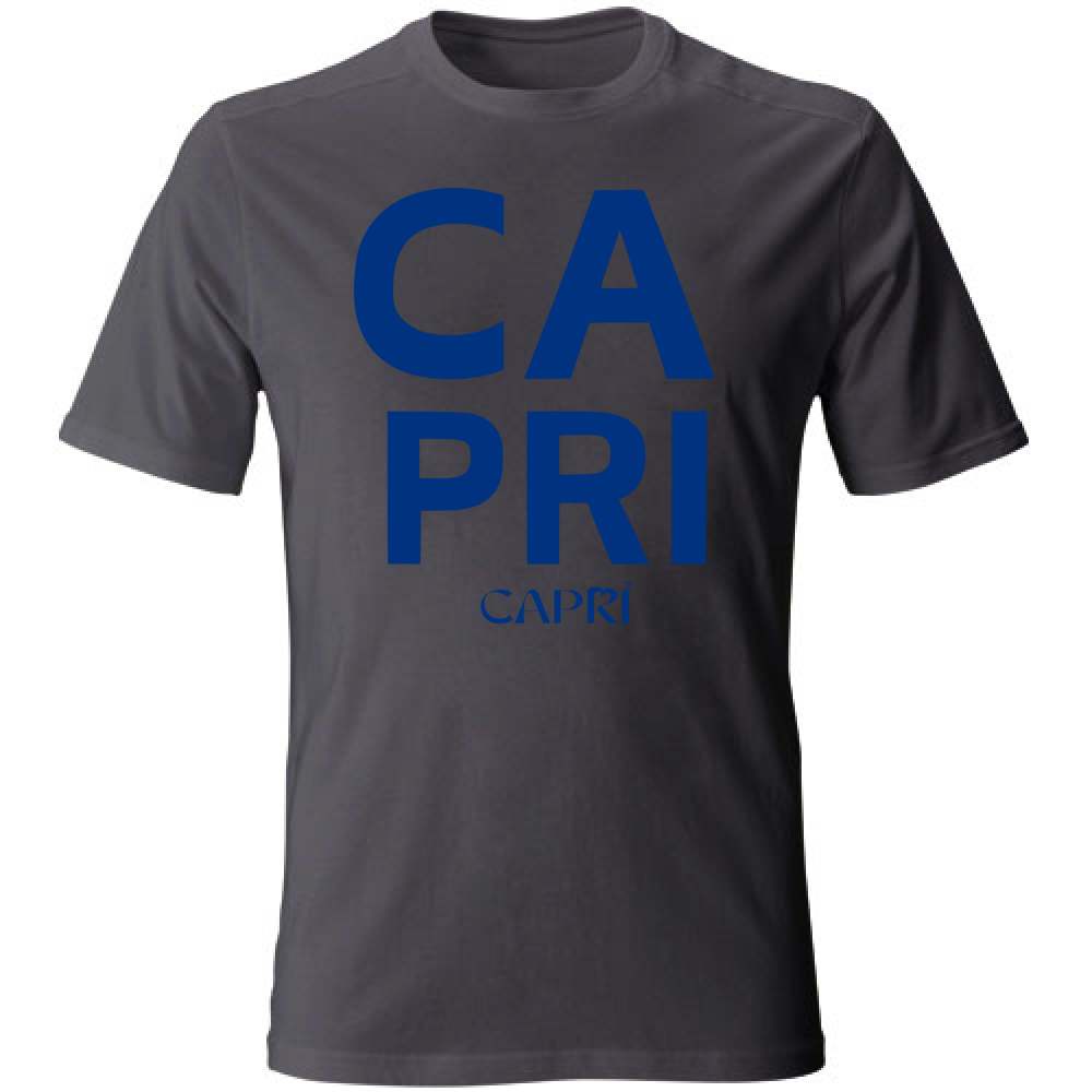 T-Shirt Unisex CAPRI DESIGN SCRITTA BLUE