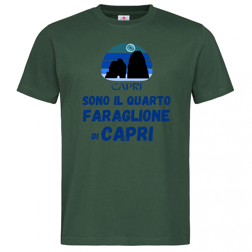 T-Shirt Men Premium SONO IL QUARTO FARAGLIONE DI CAPRI SCRITTA BLUE