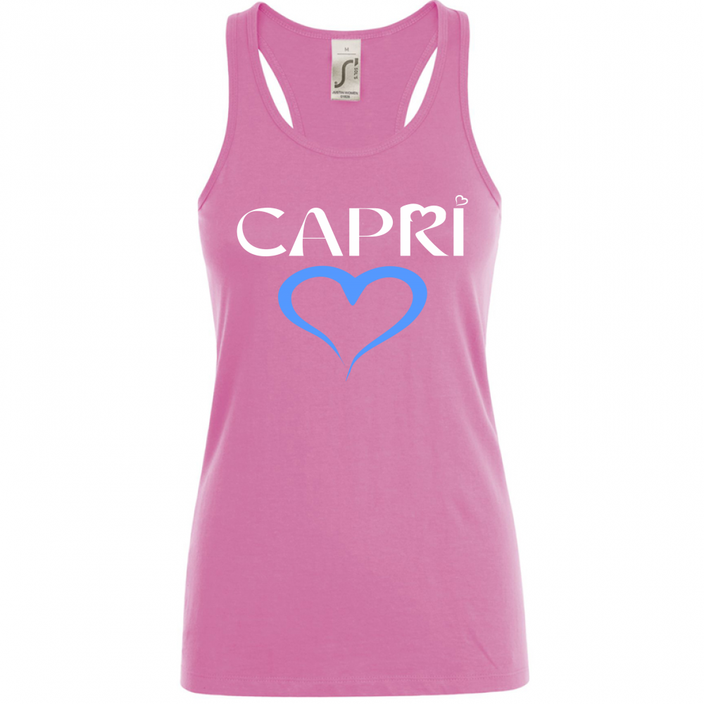 Women's Tank Top CAPRI HEART BLUE