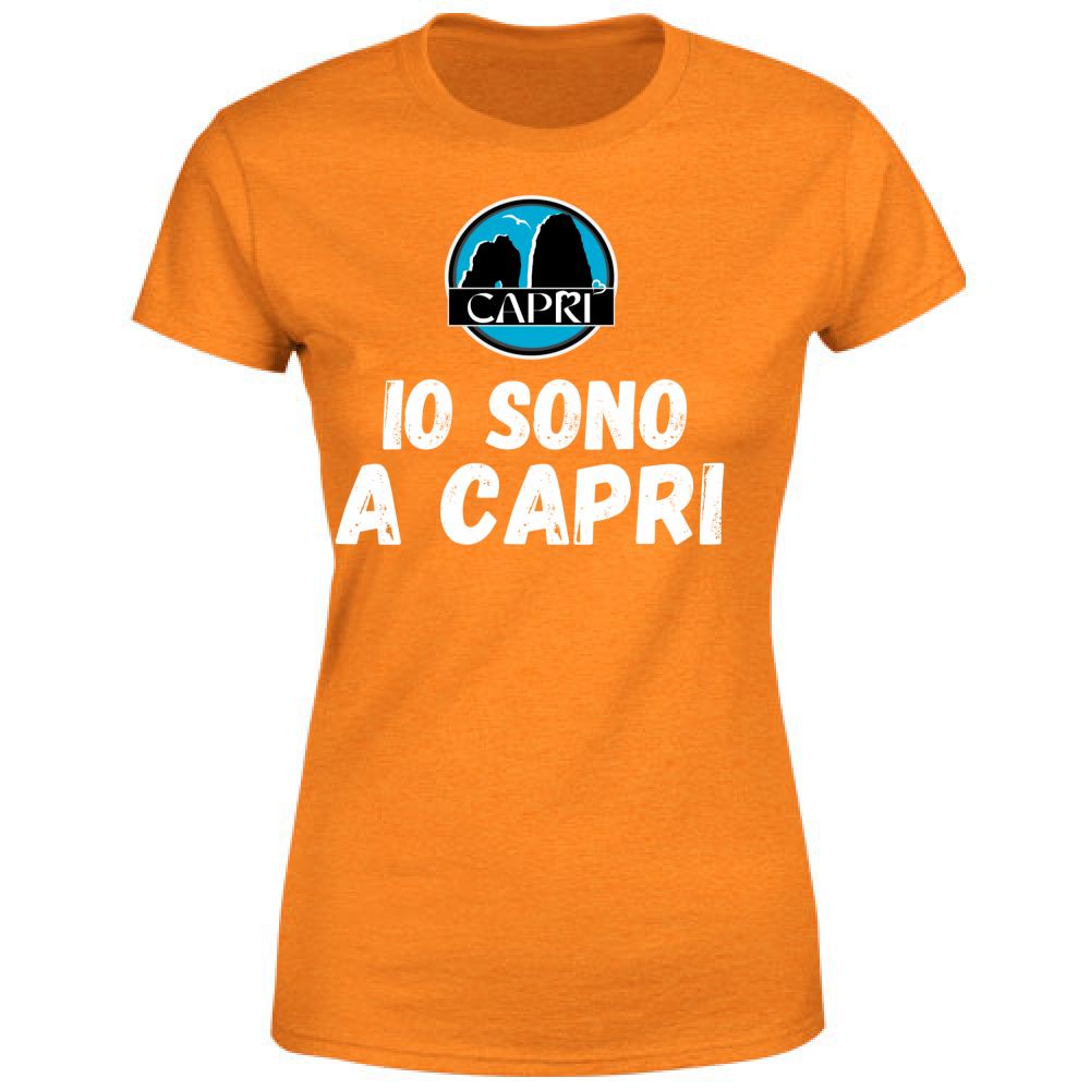 Women's T-Shirt I AM IN CAPRI WHITE WRITING