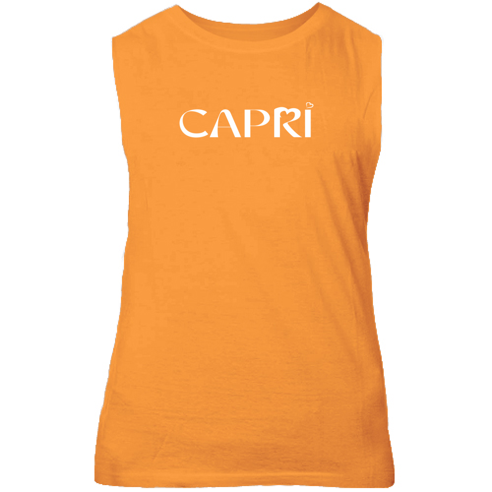 Canotta Unisex CAPRI MINIMAL SCRITTA BIANCA