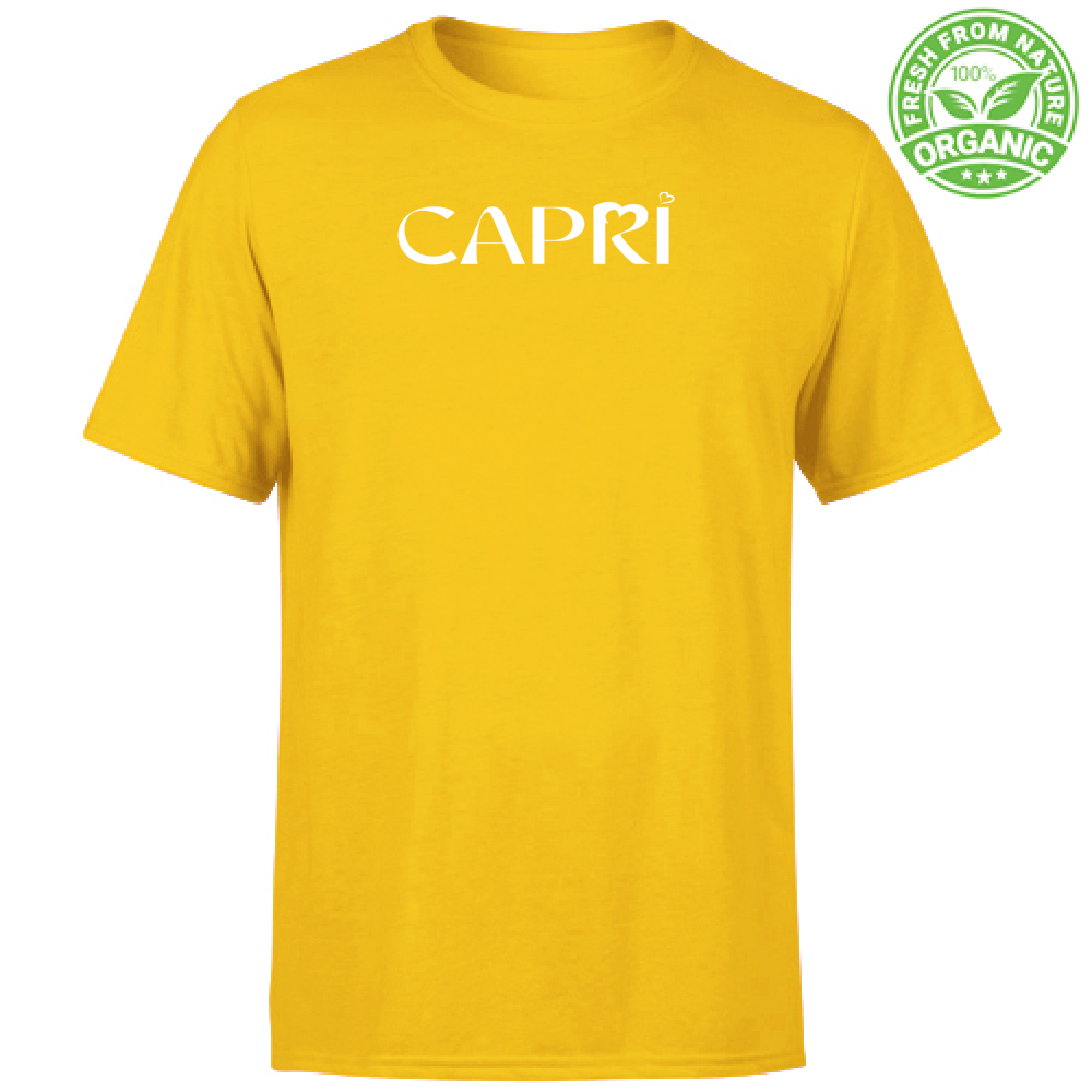 T-Shirt Unisex Organic CAPRI MINIMAL WHITE WRITING