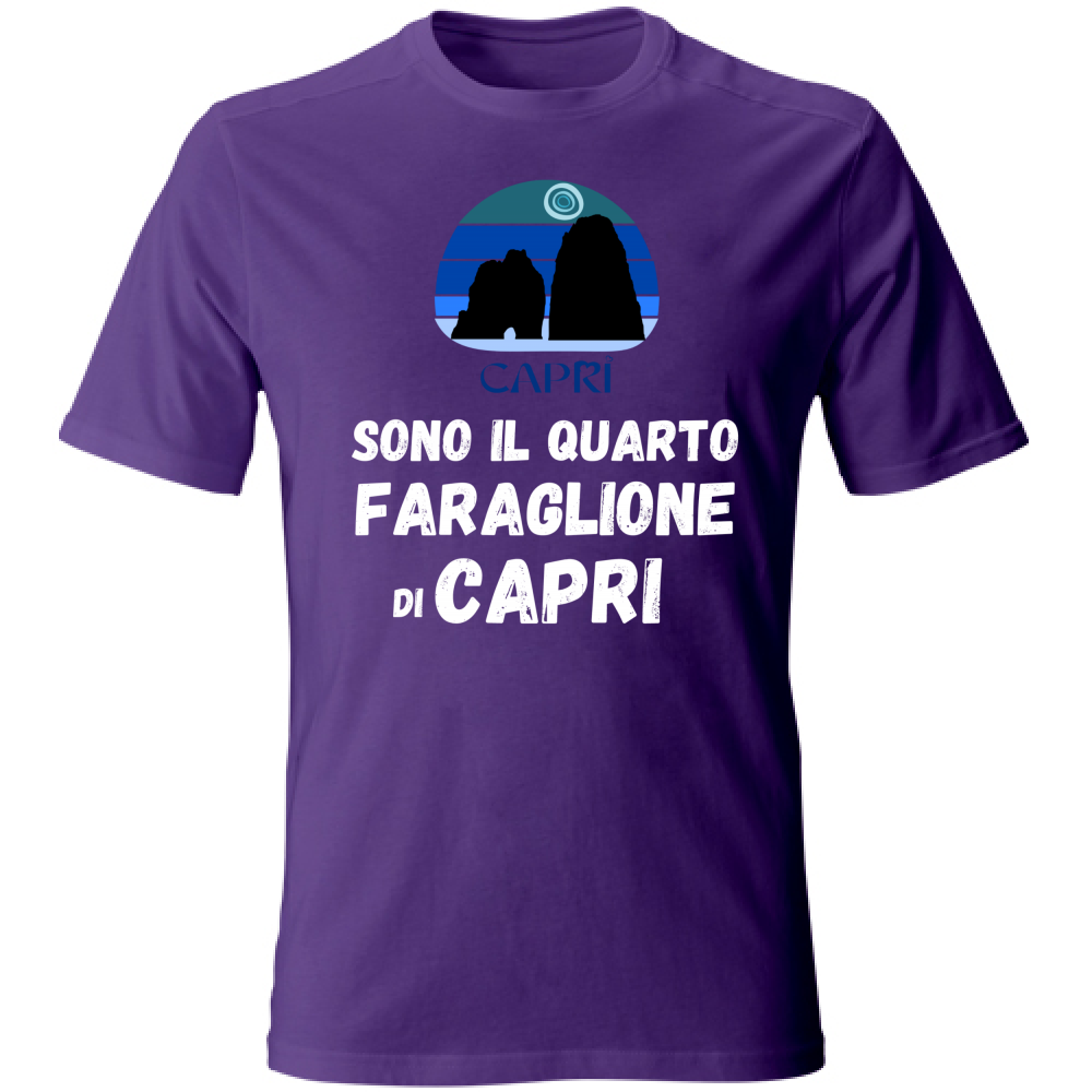 T-Shirt Unisex SONO IL QUARTO FARAGLIONE DI CAPRI SCRITTA BIANCA