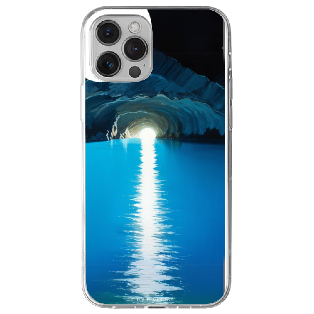 Cover Gomma iPhone 12 GROTTA AZZURRA PAINT
