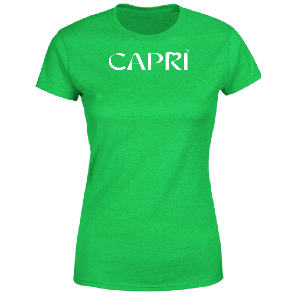 Women's T-Shirt CAPRI MINIMAL WHITE WRITING