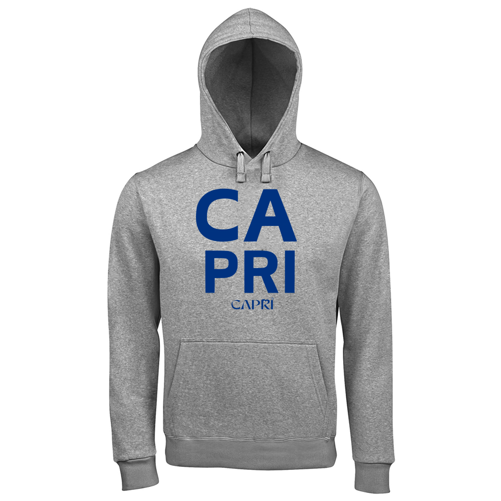 Hoodie Premium Men CAPRI DESIGN SCRITTA BLUE
